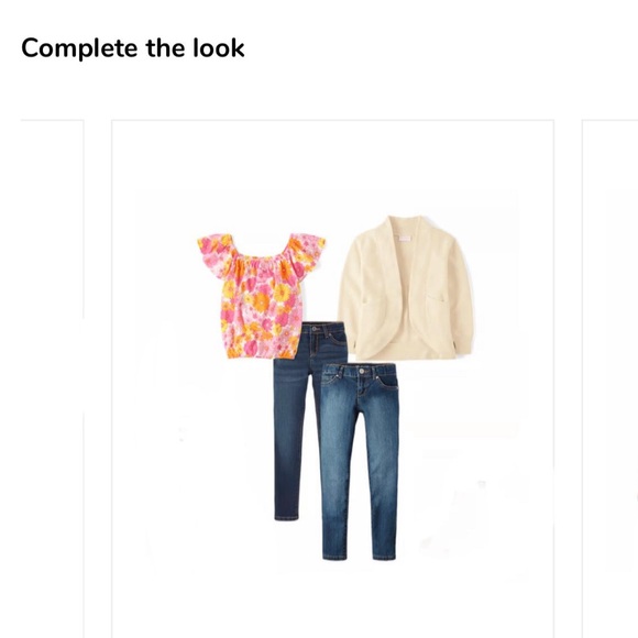 NWT: Girls Flower Print Flutter Top- Fushsia/ Multicolored - Picture 3 of 5